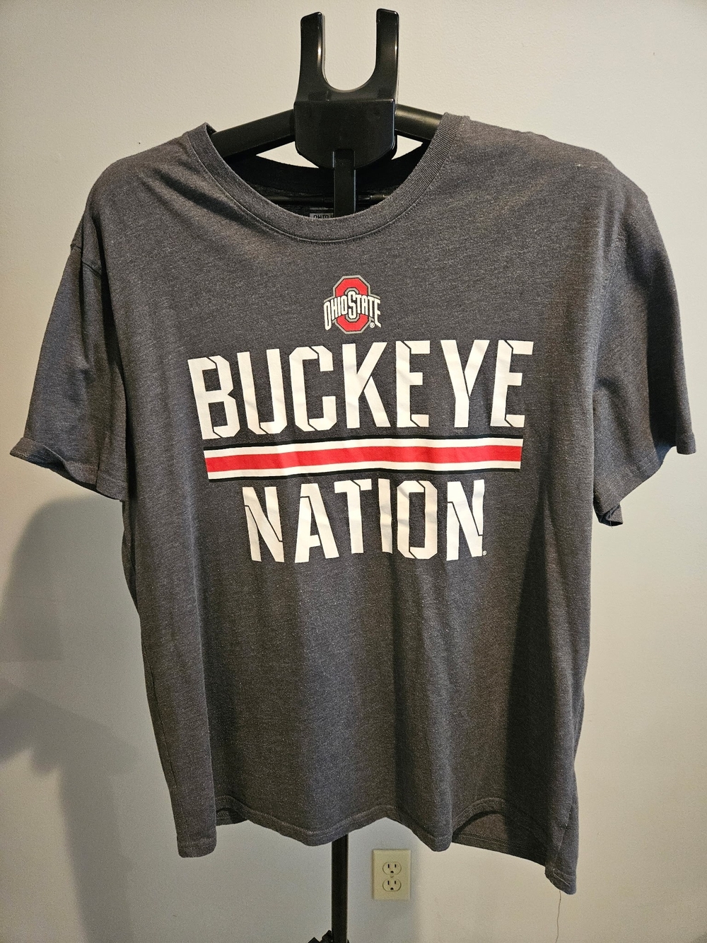 Ohio State Buckeye Nation Gray Short Sleeve Tee